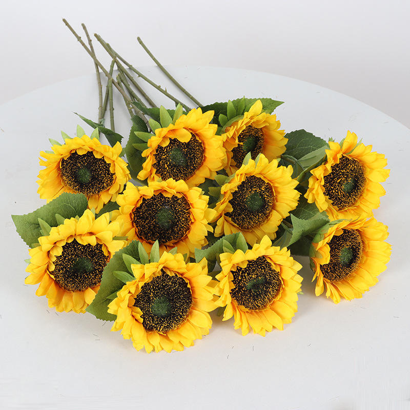 Artificial Sunflower Stem – Realistic Faux Flower Decor