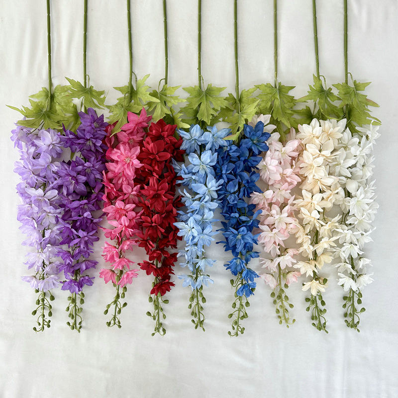 Artificial Poly Silk Delphinium Flower Stem Long Larkspur